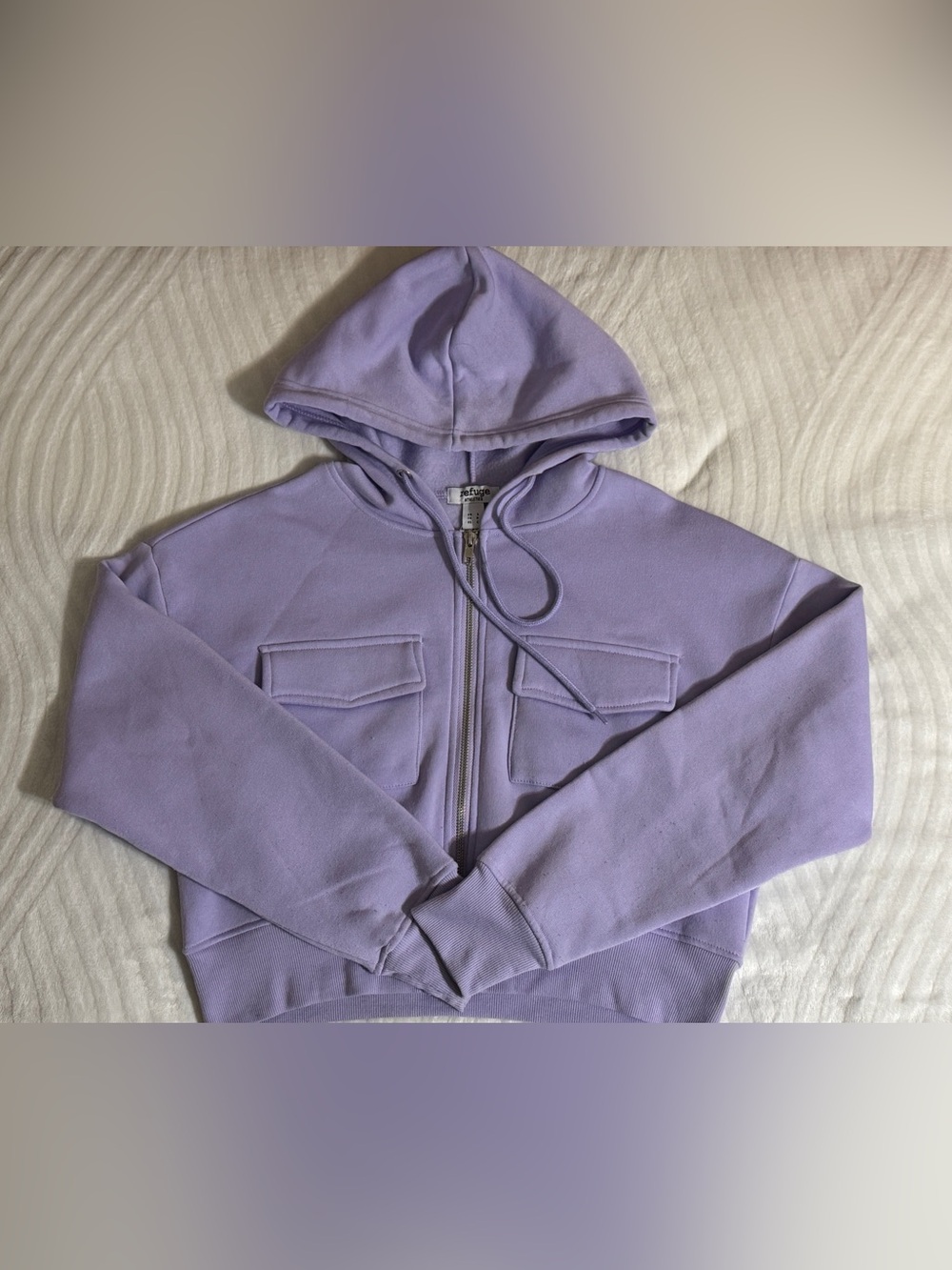 Lavender Zip-Up Hoodie Jacket